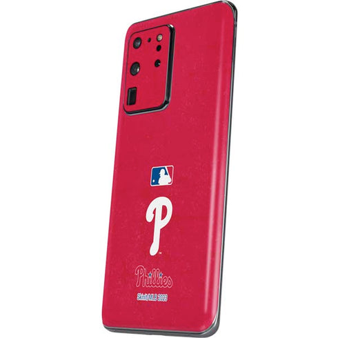 MLB Philadelphia Phillies - Solid Distressed Galaxy S20 Ultra 5G Skin