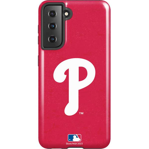 MLB Philadelphia Phillies - Solid Distressed Galaxy S21 5G Pro Case