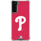 MLB Philadelphia Phillies - Solid Distressed Galaxy S21 FE Clear Case