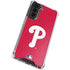 MLB Philadelphia Phillies - Solid Distressed Galaxy S21 FE Clear Case