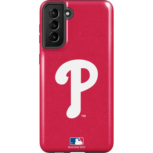 MLB Philadelphia Phillies - Solid Distressed Galaxy S21 Plus 5G Pro Case