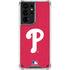 MLB Philadelphia Phillies - Solid Distressed Galaxy S21 Ultra 5G Clear Case