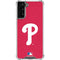 MLB Philadelphia Phillies - Solid Distressed Galaxy S22 Plus Clear Case