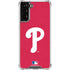 MLB Philadelphia Phillies - Solid Distressed Galaxy S22 Plus Clear Case