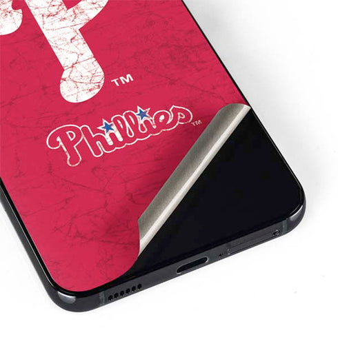 MLB Philadelphia Phillies - Solid Distressed Galaxy S22 Plus Skin