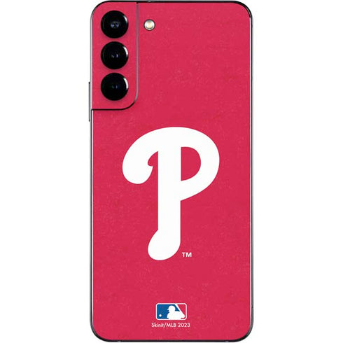 MLB Philadelphia Phillies - Solid Distressed Galaxy S22 Plus Skin