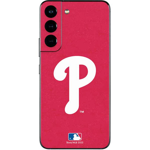 MLB Philadelphia Phillies - Solid Distressed Galaxy S22 Skin