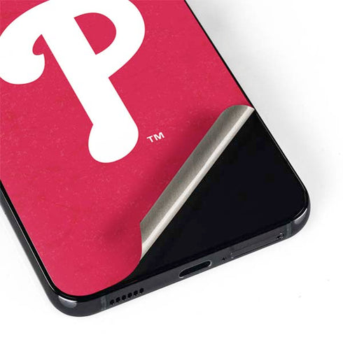 MLB Philadelphia Phillies - Solid Distressed Galaxy S22 Skin