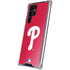 MLB Philadelphia Phillies - Solid Distressed Galaxy S22 Ultra Clear Case