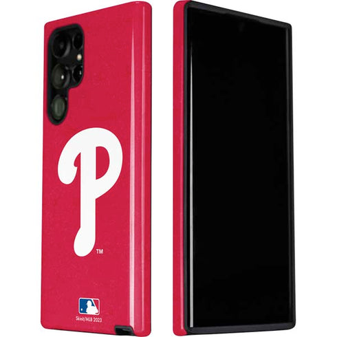MLB Philadelphia Phillies - Solid Distressed Galaxy S22 Ultra Pro Case