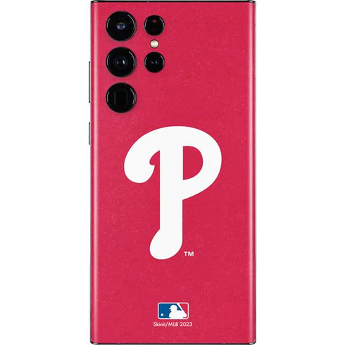 MLB Philadelphia Phillies - Solid Distressed Galaxy S22 Ultra Skin