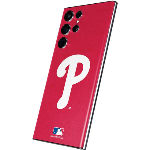 MLB Philadelphia Phillies - Solid Distressed Galaxy S22 Ultra Skin