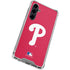 MLB Philadelphia Phillies - Solid Distressed Galaxy S23 FE Clear Case