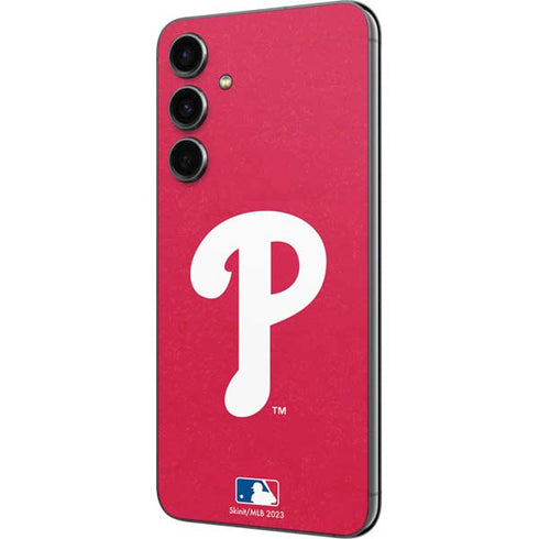 MLB Philadelphia Phillies - Solid Distressed Galaxy S23 FE Skin