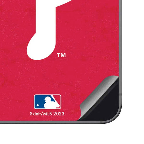MLB Philadelphia Phillies - Solid Distressed Galaxy S23 FE Skin