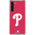 MLB Philadelphia Phillies - Solid Distressed Galaxy S23 Plus Clear Case