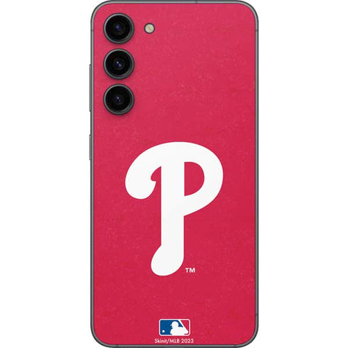 MLB Philadelphia Phillies - Solid Distressed Galaxy S23 Plus Skin