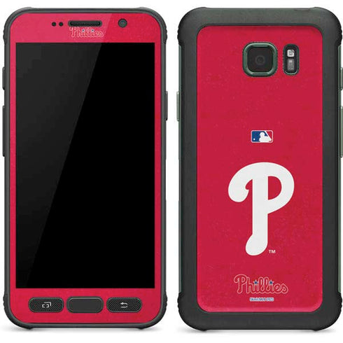 MLB Philadelphia Phillies - Solid Distressed Galaxy S7 Active Skin