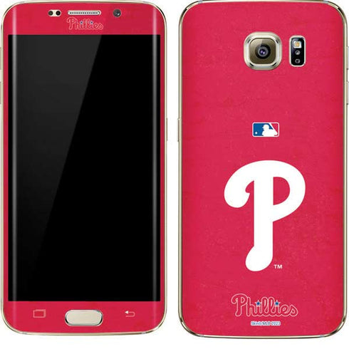 MLB Philadelphia Phillies - Solid Distressed Galaxy S7 Edge Skin