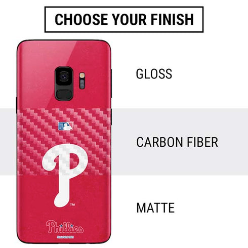 MLB Philadelphia Phillies - Solid Distressed Galaxy S9 Skin