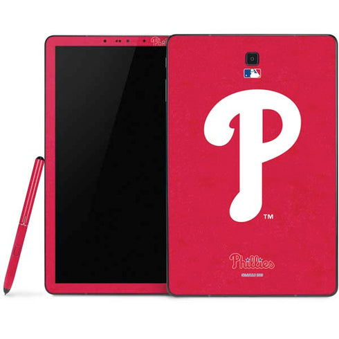 MLB Philadelphia Phillies - Solid Distressed Samsung Galaxy Tab Skin