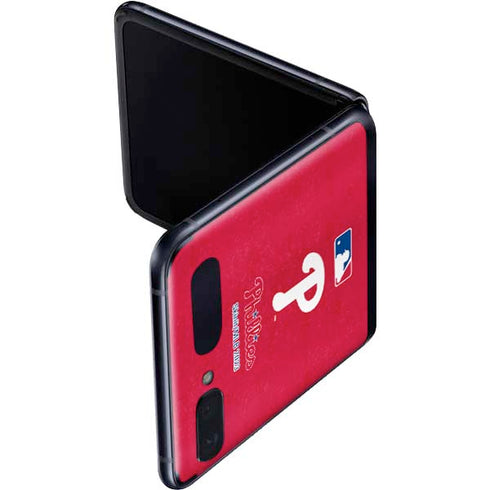 MLB Philadelphia Phillies - Solid Distressed Galaxy Z Flip Skin