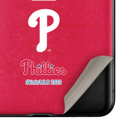 MLB Philadelphia Phillies - Solid Distressed Galaxy Z Flip Skin