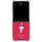 MLB Philadelphia Phillies - Solid Distressed Galaxy Z Flip5 5G Clear Case