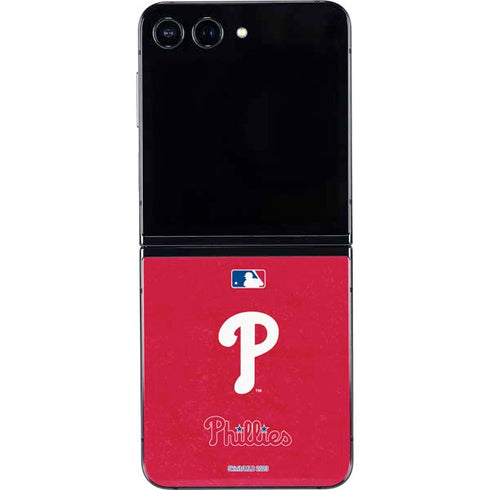 MLB Philadelphia Phillies - Solid Distressed Galaxy Z Flip5 5G Skin