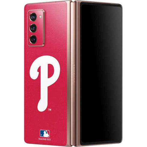 MLB Philadelphia Phillies - Solid Distressed Galaxy Z Fold2 5G Skin