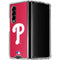 MLB Philadelphia Phillies - Solid Distressed Galaxy Z Fold4 5G Clear Case