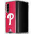MLB Philadelphia Phillies - Solid Distressed Galaxy Z Fold4 5G Clear Case