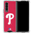 MLB Philadelphia Phillies - Solid Distressed Galaxy Z Fold4 5G Clear Case