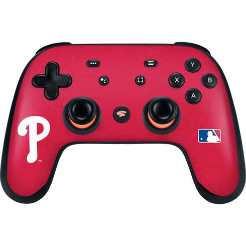 MLB Philadelphia Phillies - Solid Distressed Google Stadia Controller Skin