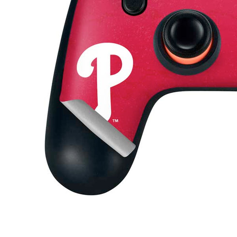 MLB Philadelphia Phillies - Solid Distressed Google Stadia Controller Skin