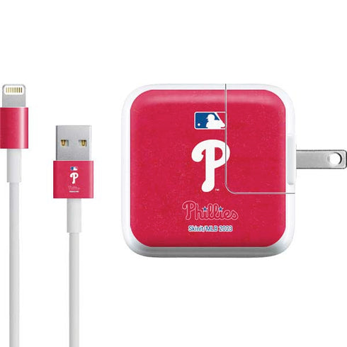 MLB Philadelphia Phillies - Solid Distressed iPad Charger (10W USB) Skin