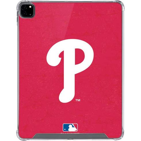 MLB Philadelphia Phillies - Solid Distressed iPad Pro 12.9in (2020) Clear Case