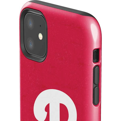 MLB Philadelphia Phillies - Solid Distressed iPhone 11 Impact Case