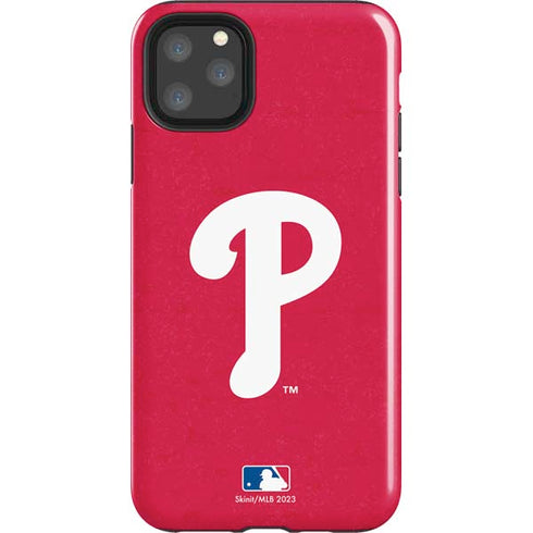 MLB Philadelphia Phillies - Solid Distressed iPhone 11 Pro Max Impact Case