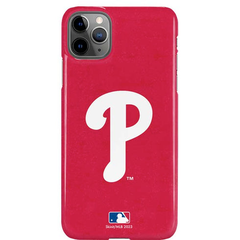 MLB Philadelphia Phillies - Solid Distressed iPhone 11 Pro Max Lite Case