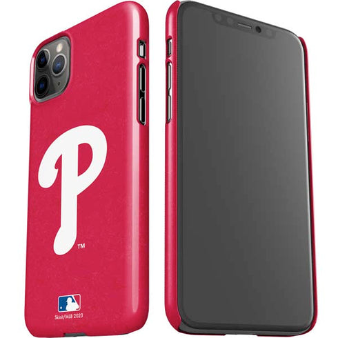 MLB Philadelphia Phillies - Solid Distressed iPhone 11 Pro Max Lite Case