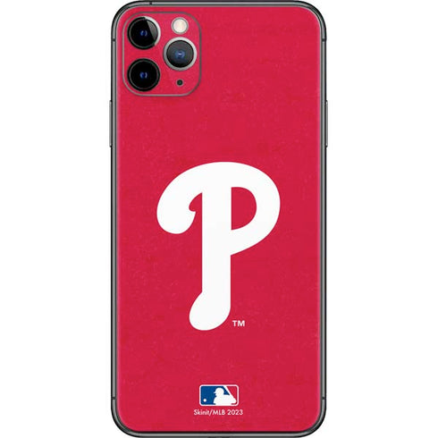 MLB Philadelphia Phillies - Solid Distressed iPhone 11 Pro Max Skin
