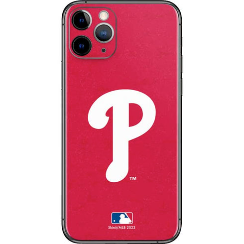 MLB Philadelphia Phillies - Solid Distressed iPhone 11 Pro Skin