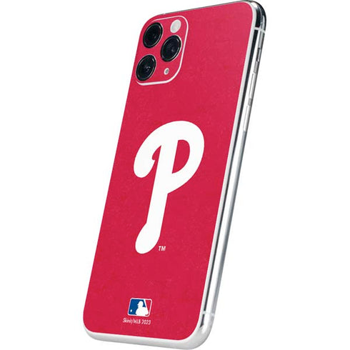 MLB Philadelphia Phillies - Solid Distressed iPhone 11 Pro Skin