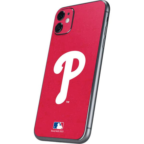 MLB Philadelphia Phillies - Solid Distressed iPhone 11 Skin