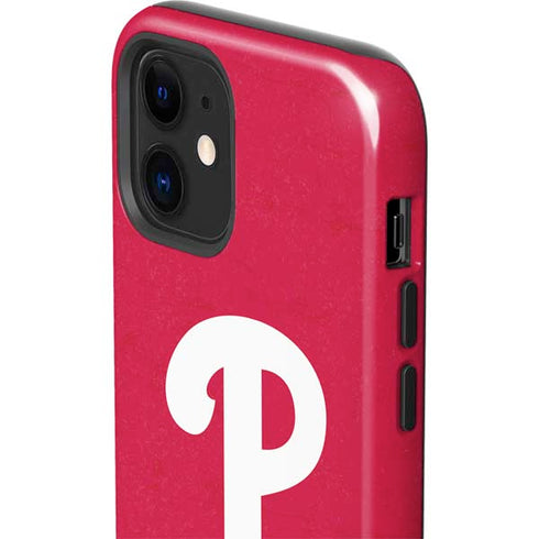 MLB Philadelphia Phillies - Solid Distressed iPhone 12 Impact Case