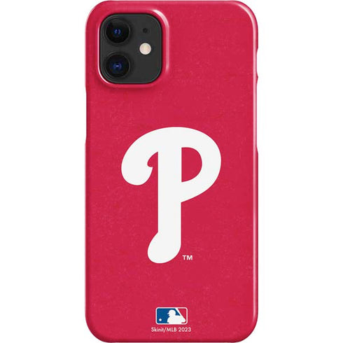 MLB Philadelphia Phillies - Solid Distressed iPhone 12 Mini Lite Case