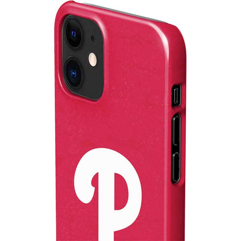 MLB Philadelphia Phillies - Solid Distressed iPhone 12 Mini Lite Case