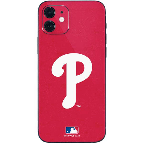 MLB Philadelphia Phillies - Solid Distressed iPhone 12 Mini Skin