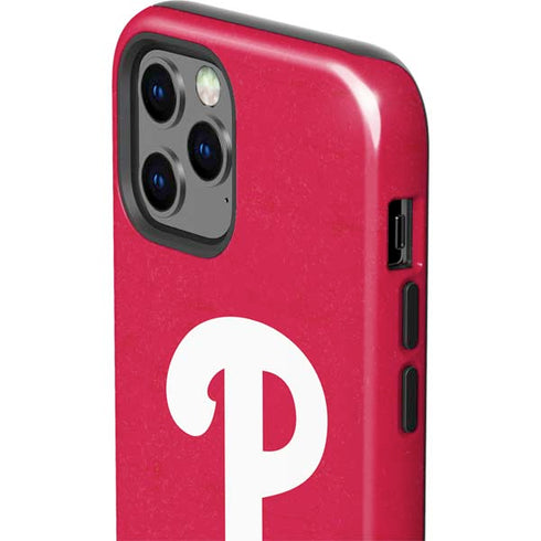 MLB Philadelphia Phillies - Solid Distressed iPhone 12 Pro Max Impact Case